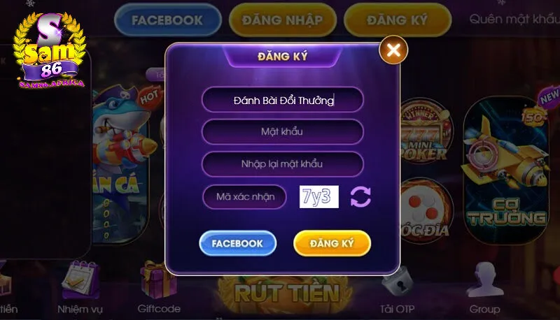 Game Bài Sam86 2 Hướng dẫn cách đăng ký tài khoản Game Bài Sam86