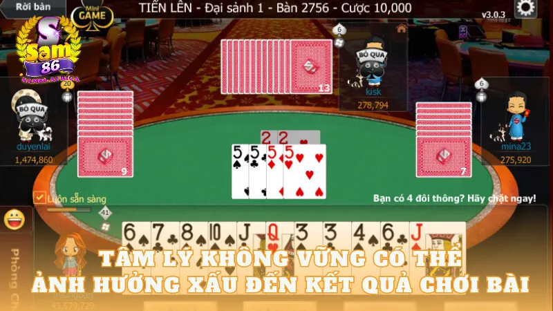 Mẹo đánh bài Sam86 giúp nâng cao tỷ lệ dành chiến thắng 4 Vì sao nên áp dụng mẹo đánh bài Sam86 thay vì chơi theo cảm tính?